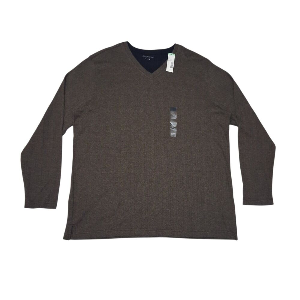 Covington Men's XL Pullover Shirt Sweater NEW WITH TAGS Brown Long Sleeve